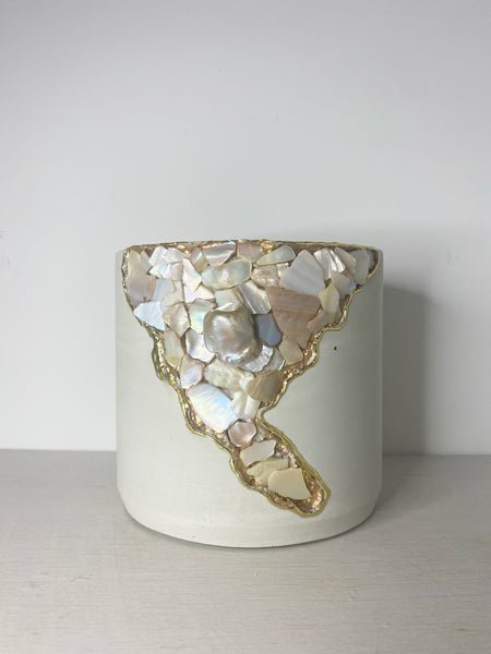 Large Mother Of Pearl Vessel